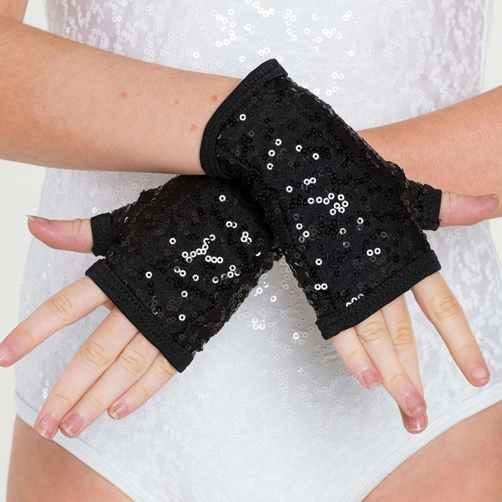 Studio 7 Dancewear Sequin Fingerless Gloves Children Size