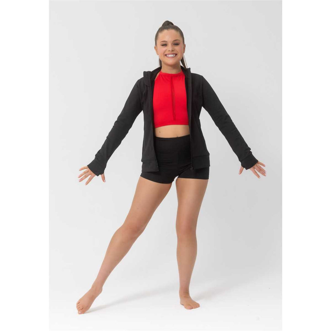Studio 7 Dancewear Dance Zip Black Jacket Adult Sizes