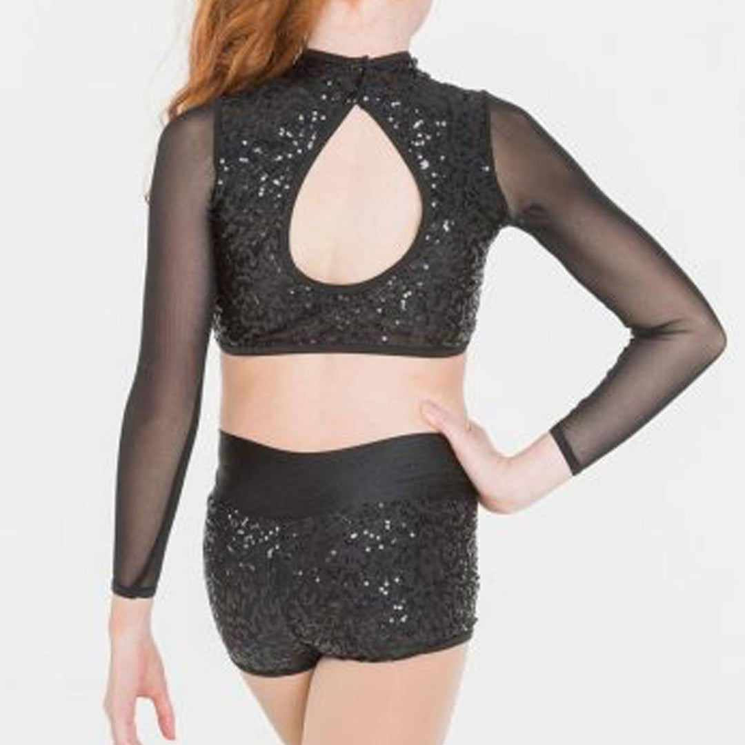 Studio 7 Dancewear Down Town Long Sleeve Crop Top Adults