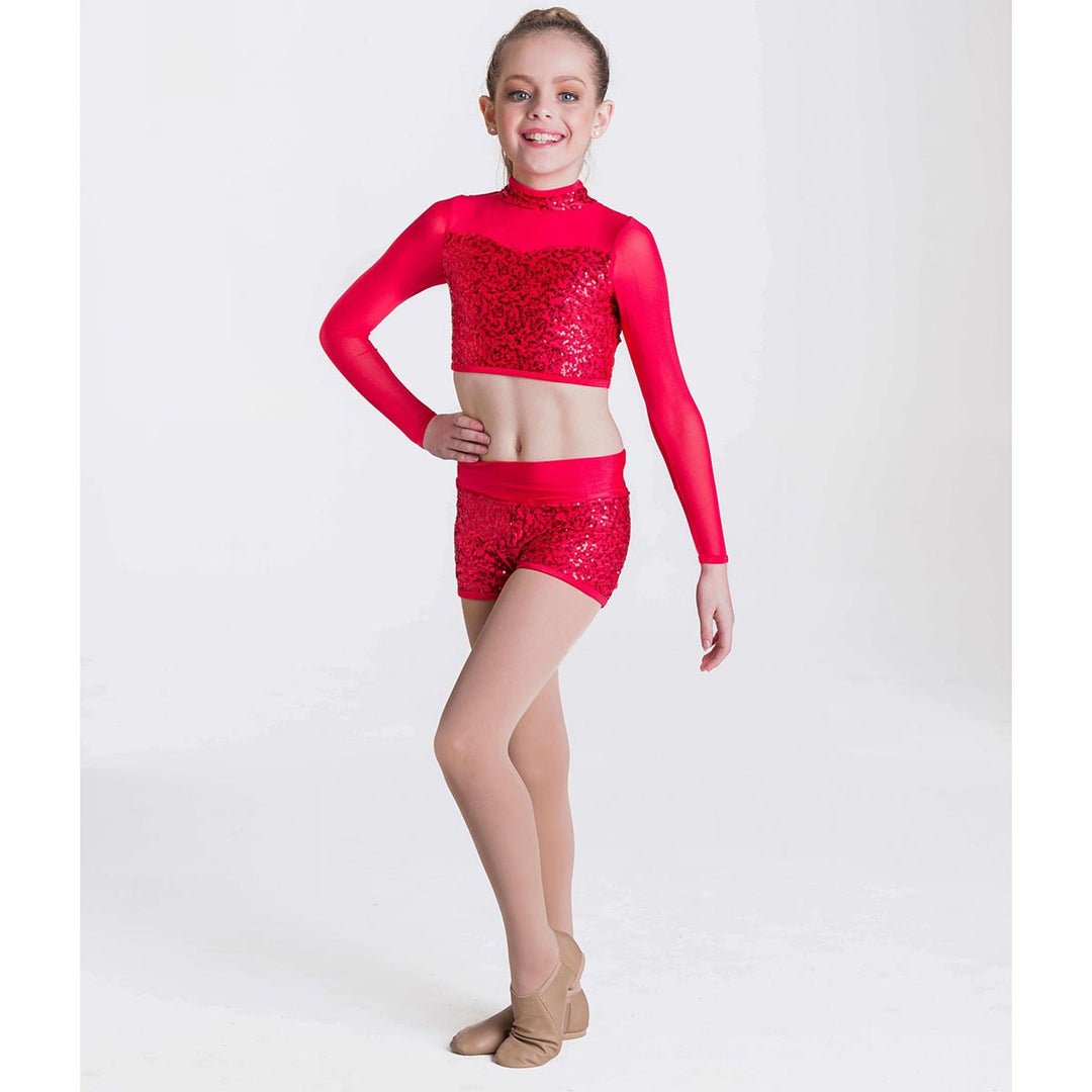 Studio 7 Dancewear Down Town Long Sleeve Crop Top Children