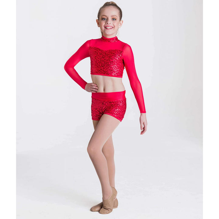 Studio 7 Dancewear Down Town Long Sleeve Crop Top Children