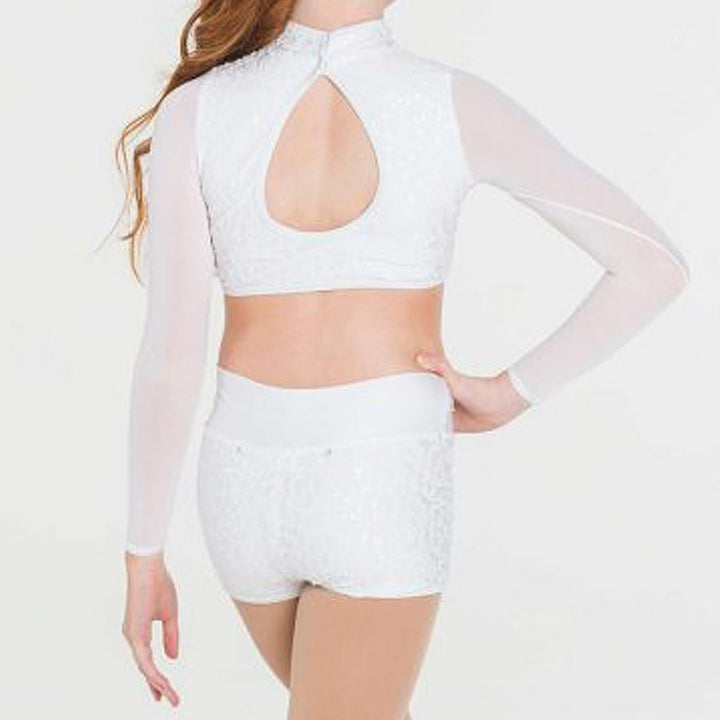 Studio 7 Dancewear Down Town Long Sleeve Crop Top Adults