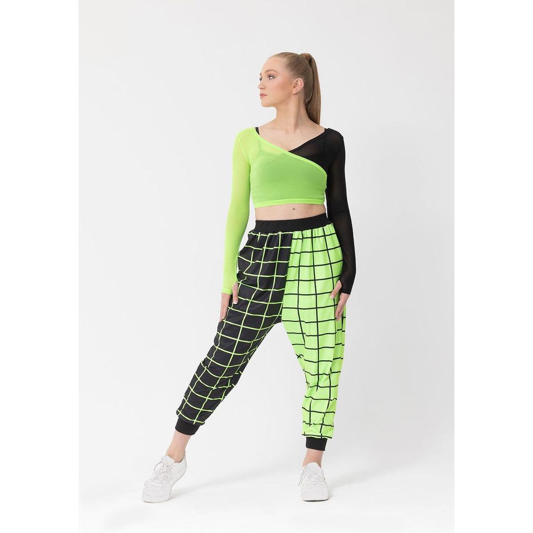Studio 7 Dancewear Eden Single Sleeve Mesh Crop Top Adults