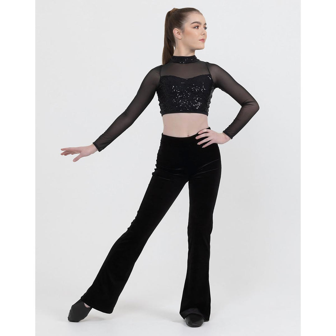 Studio 7 Dancewear High Waisted Velvet Stage Pants Adults