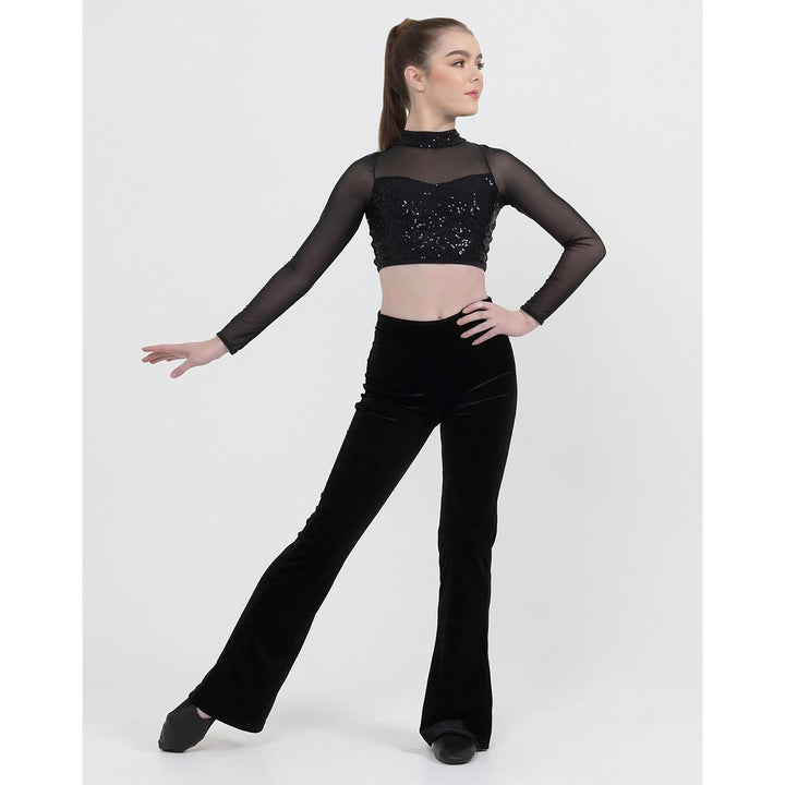 Studio 7 Dancewear High Waist Velvet Stage Girls Pant