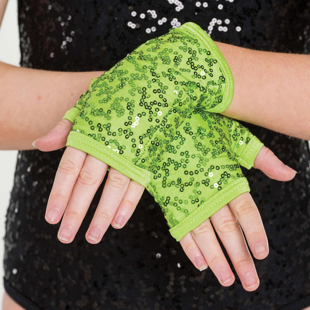 Studio 7 Dancewear Sequin Fingerless Gloves Children Size