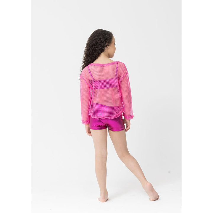 Studio 7 Dancewear Long Sleeve Fishnet Crop Top Adult Sizes