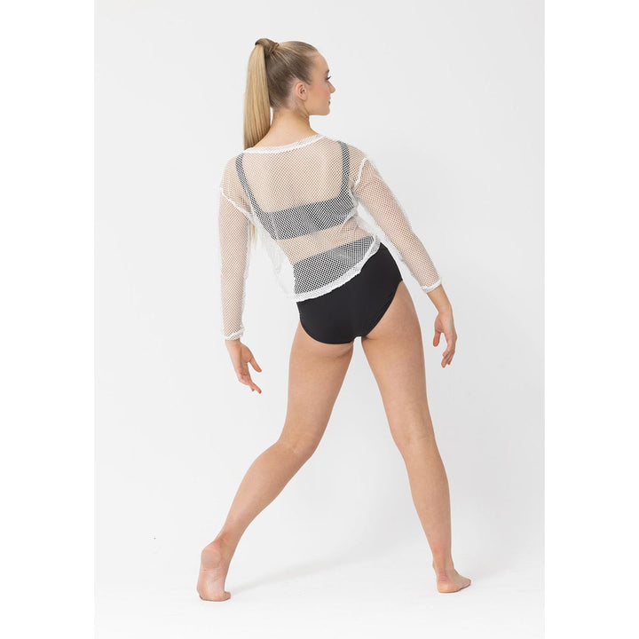 Studio 7 Dancewear Long Sleeve Fishnet Crop Top Adult Sizes