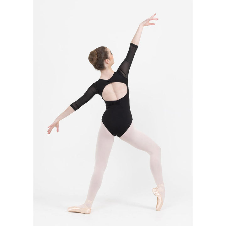 Studio 7 Dancewear Michaela 3/4 Mesh Sleeve Leotard Adults