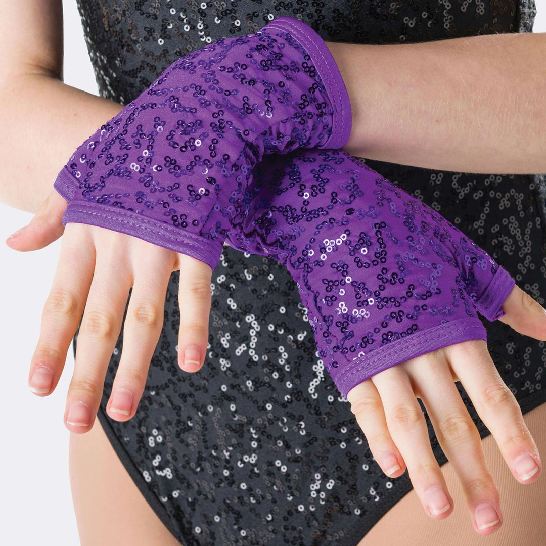Studio 7 Dancewear Sequin Fingerless Gloves Children Size