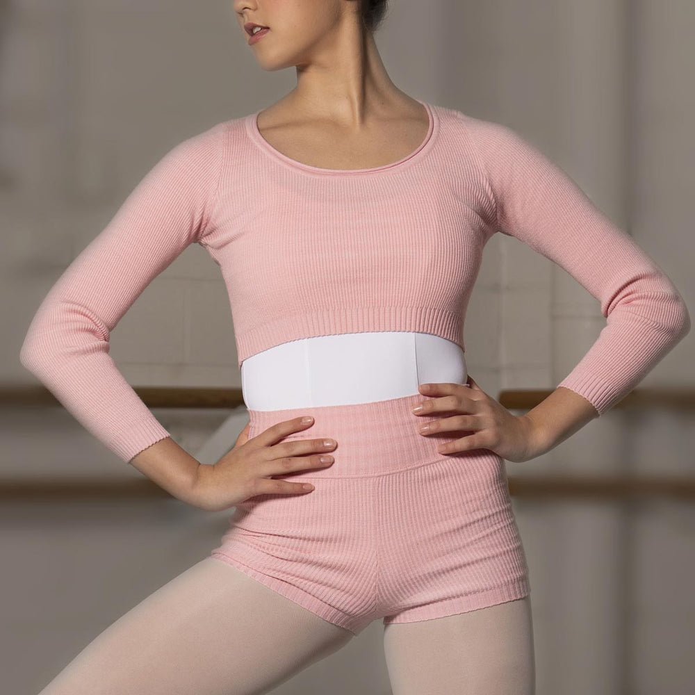 Studio 7 Dancewear Ribbed Crop Warmup Ballet Top Child Size