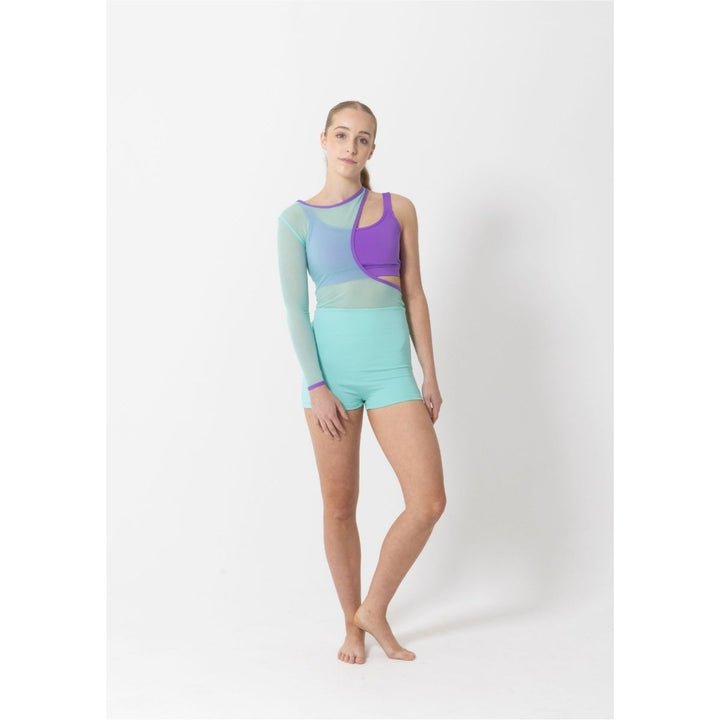 Studio 7 Dancewear Tammy Mesh Contrast Biketard Adult Sizes