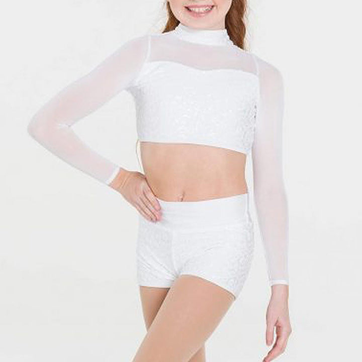 Studio 7 Dancewear Down Town Long Sleeve Crop Top Adults