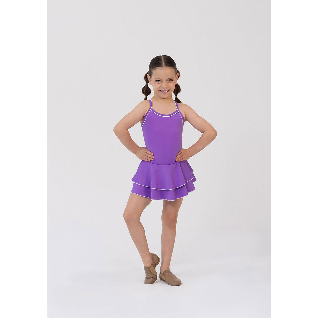 Studio 7 Dancewear Cindy Dress girl wearing Amethyst