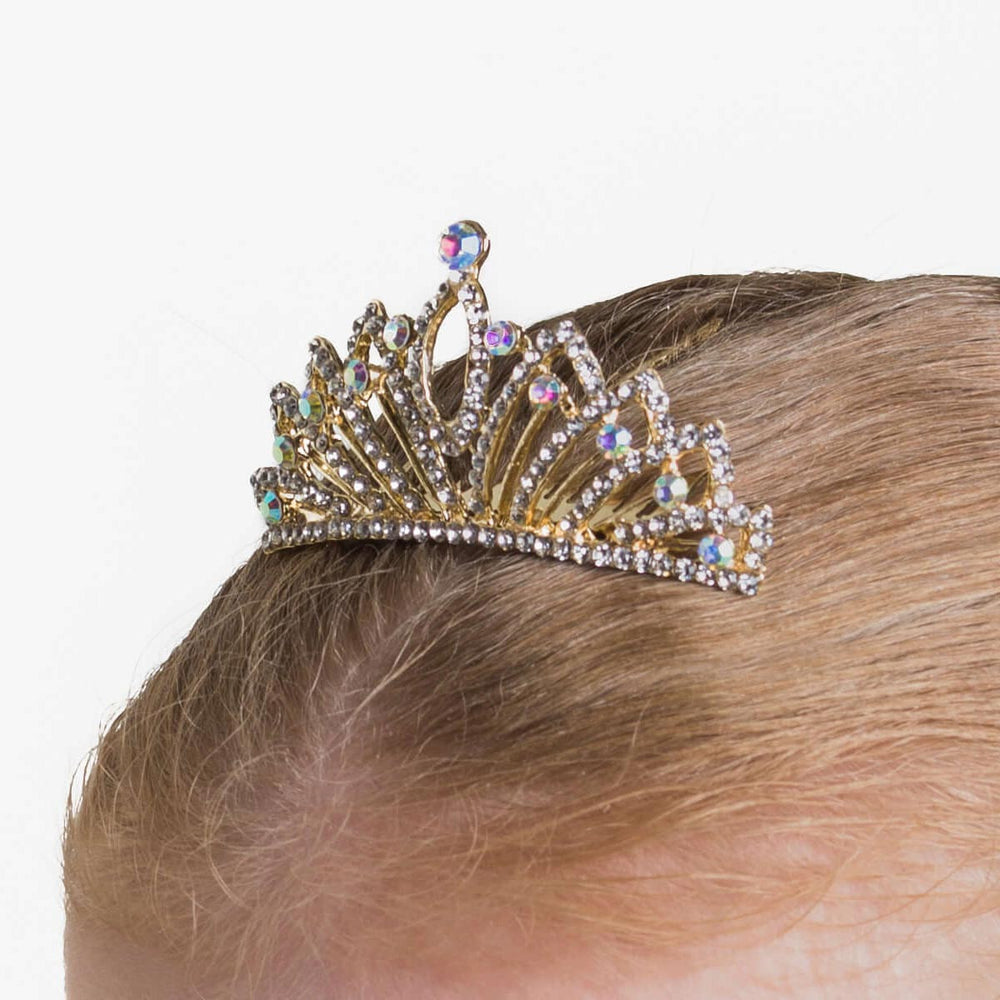 Studio 7 Dancewear Charlotte Small Gold Tiara With Diamantés