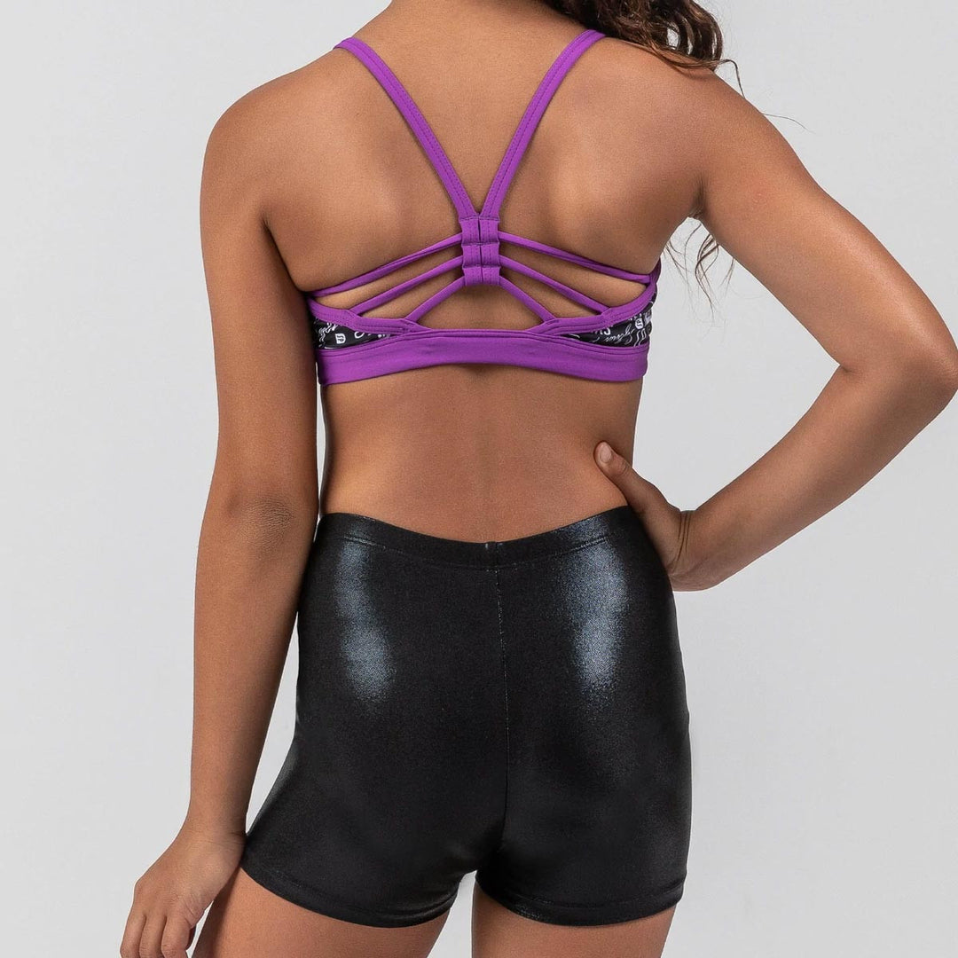 Sylvia P Black Mystique Gymnastics Short Children Sizes