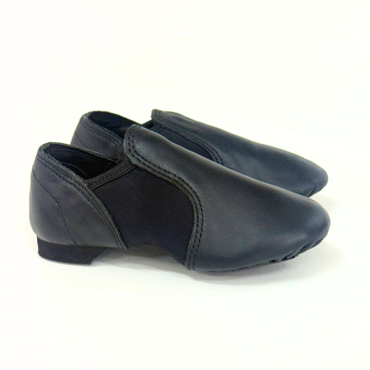 Dance Direct Leather Pull On Split Sole Jazz Shoes Toddler