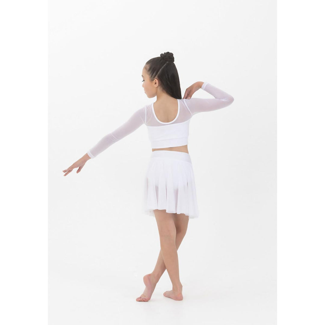 Studio 7 Dancewear Tyler Long Mesh Sleeve Crop Top Adults