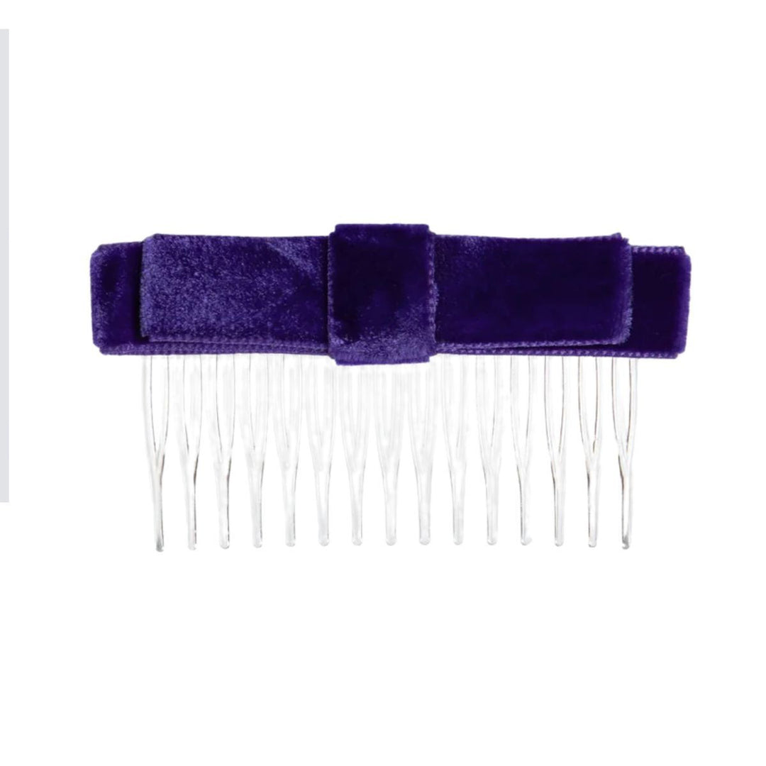 Energetiks Velvet Hair Bow with Comb for Dance &amp; Performance
