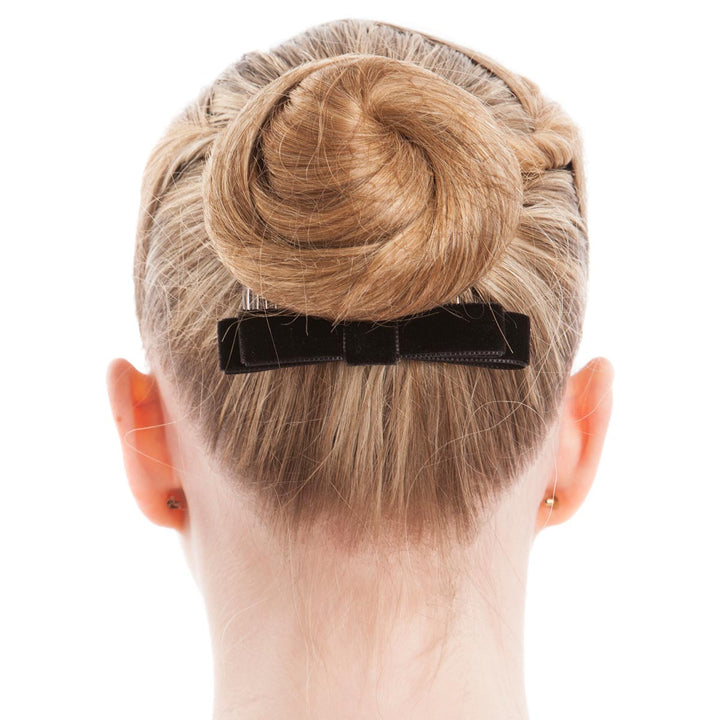 Energetiks Velvet Hair Bow with Comb for Dance &amp; Performance