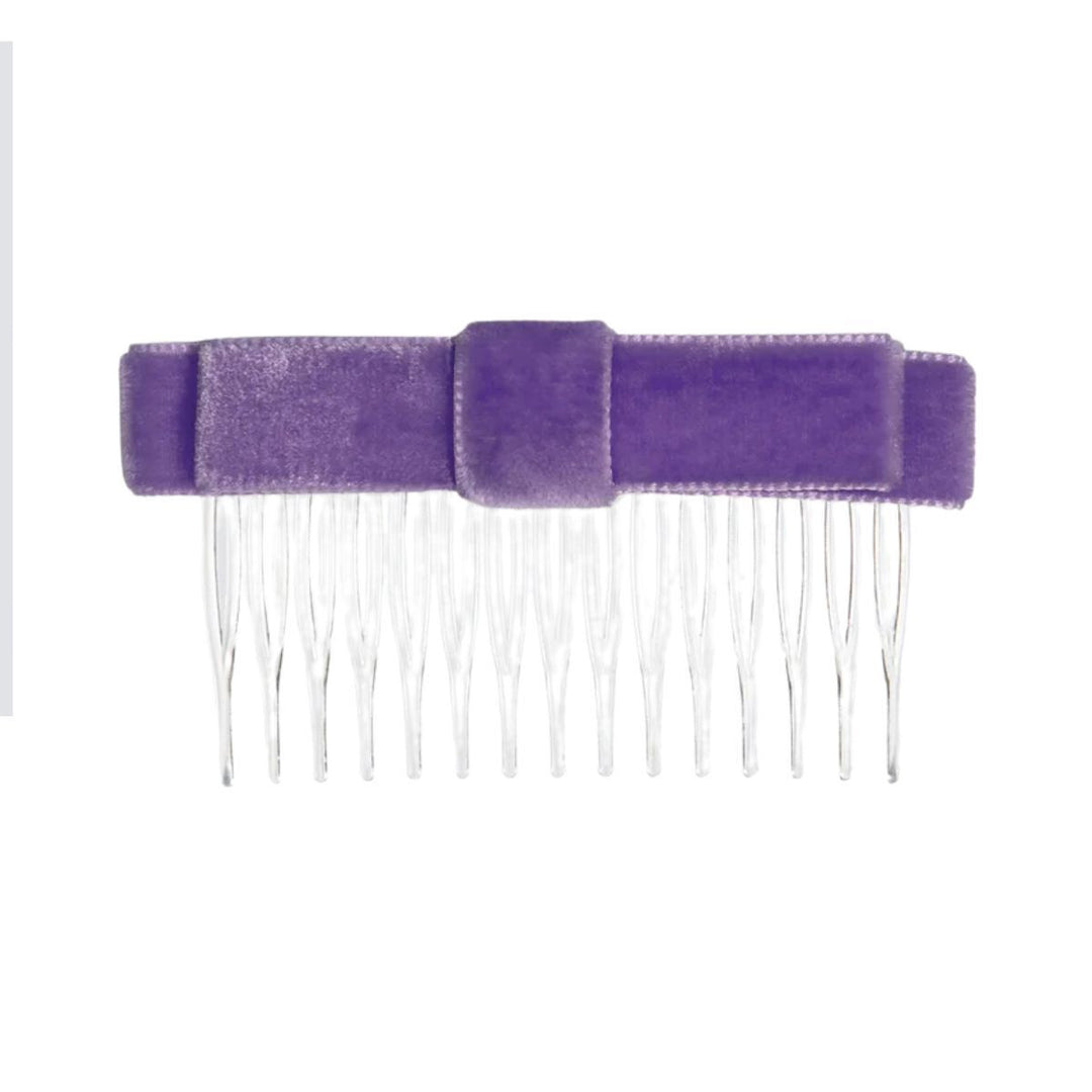 Energetiks Velvet Hair Bow with Comb for Dance &amp; Performance