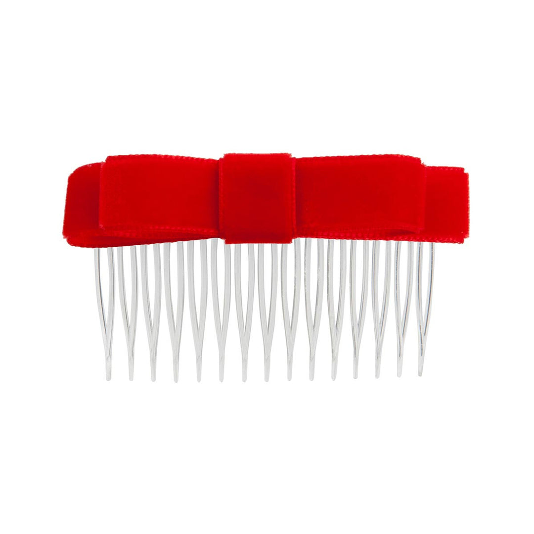 Energetiks Velvet Hair Bow with Comb for Dance &amp; Performance