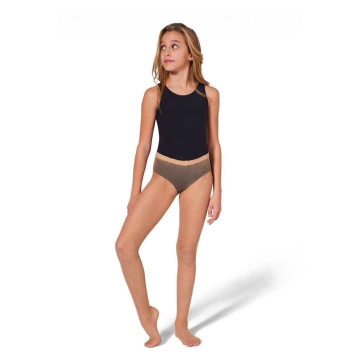 Capezio All-Over Rhinestone Fishnet Tight Girls Sizes