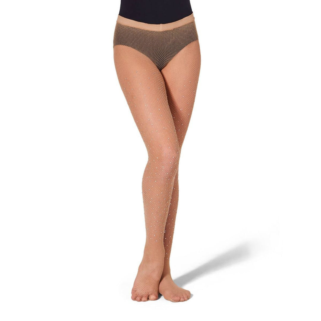 Capezio All-Over Rhinestone Fishnet Tight Girls Sizes