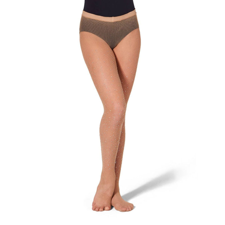 Capezio All-Over Rhinestone Fishnet Tight Girls Sizes