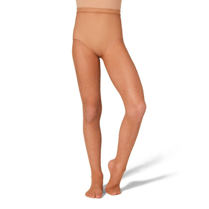 Capezio All-Over Rhinestone Fishnet Tight Girls Sizes