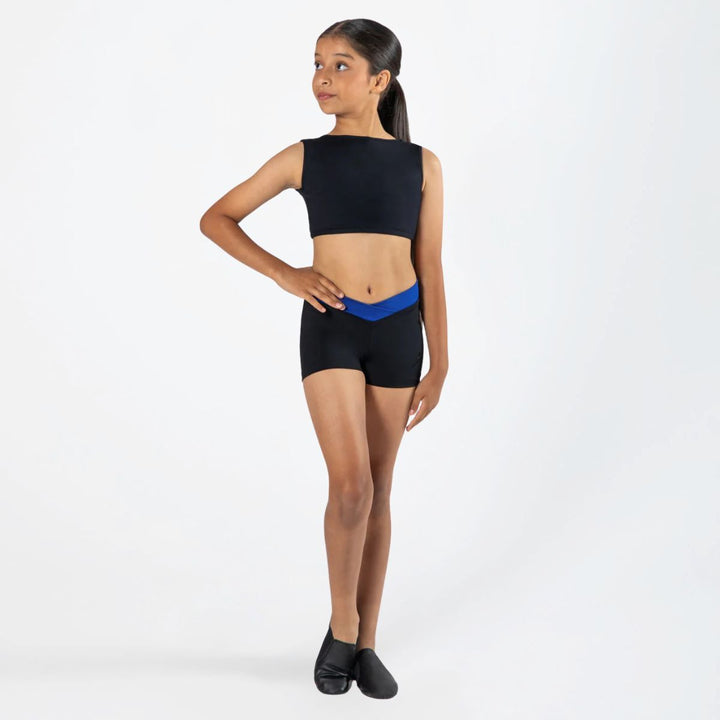 Energetiks Claudia Crossed V Waist Dance Short Children Size