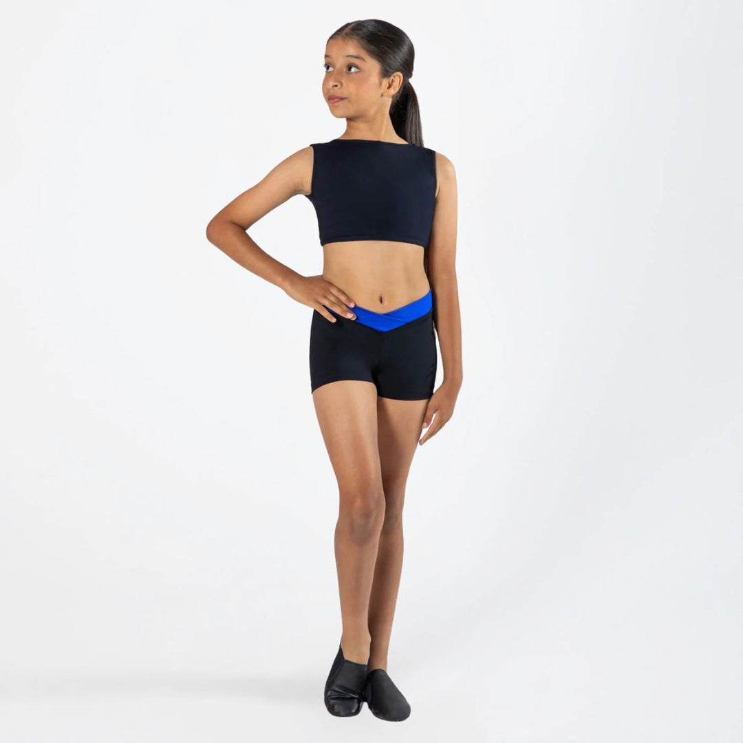 Energetiks Claudia Crossed V Waist Dance Short Children Size
