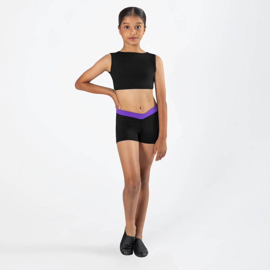 Energetiks Claudia Crossed V Waist Dance Short Children Size