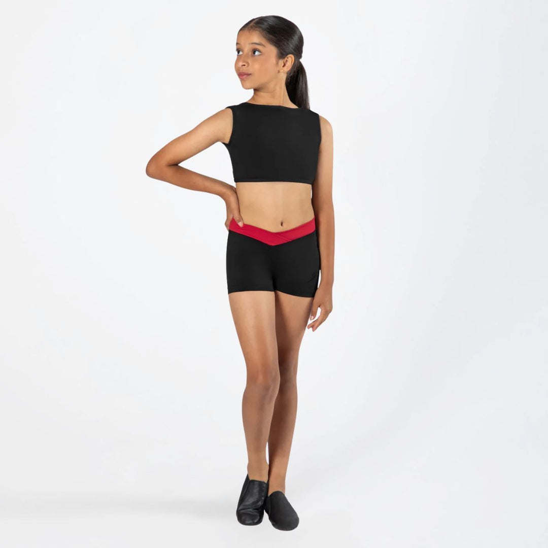 Energetiks Claudia Crossed V Waist Dance Short Children Size