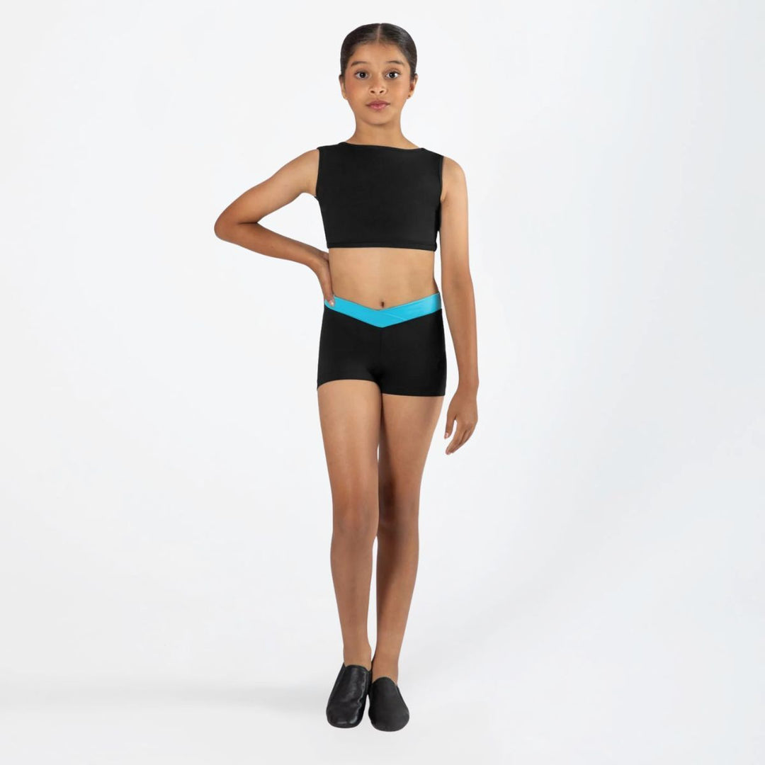 Energetiks Claudia Crossed V Waist Dance Short Children Size