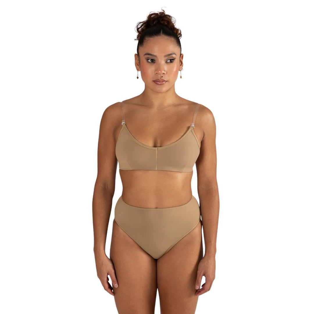 Energetiks Clear Back Bra With Removable Cups Adult Sizes