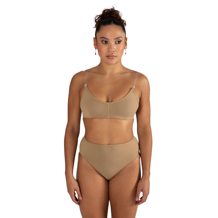 Energetiks Clear Back Bra With Removable Cups Adult Sizes