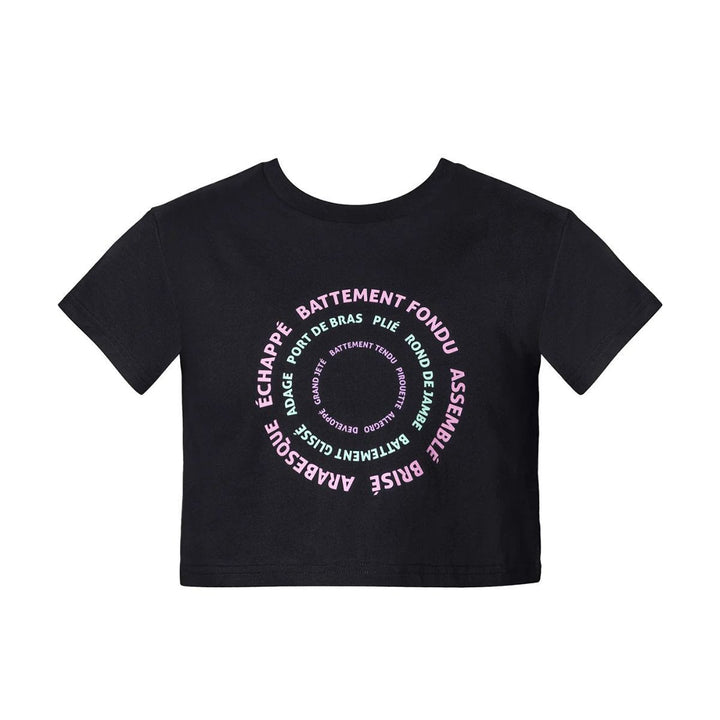 Energetiks Girls Graphic Parker Cropped Supportive Dance Tee