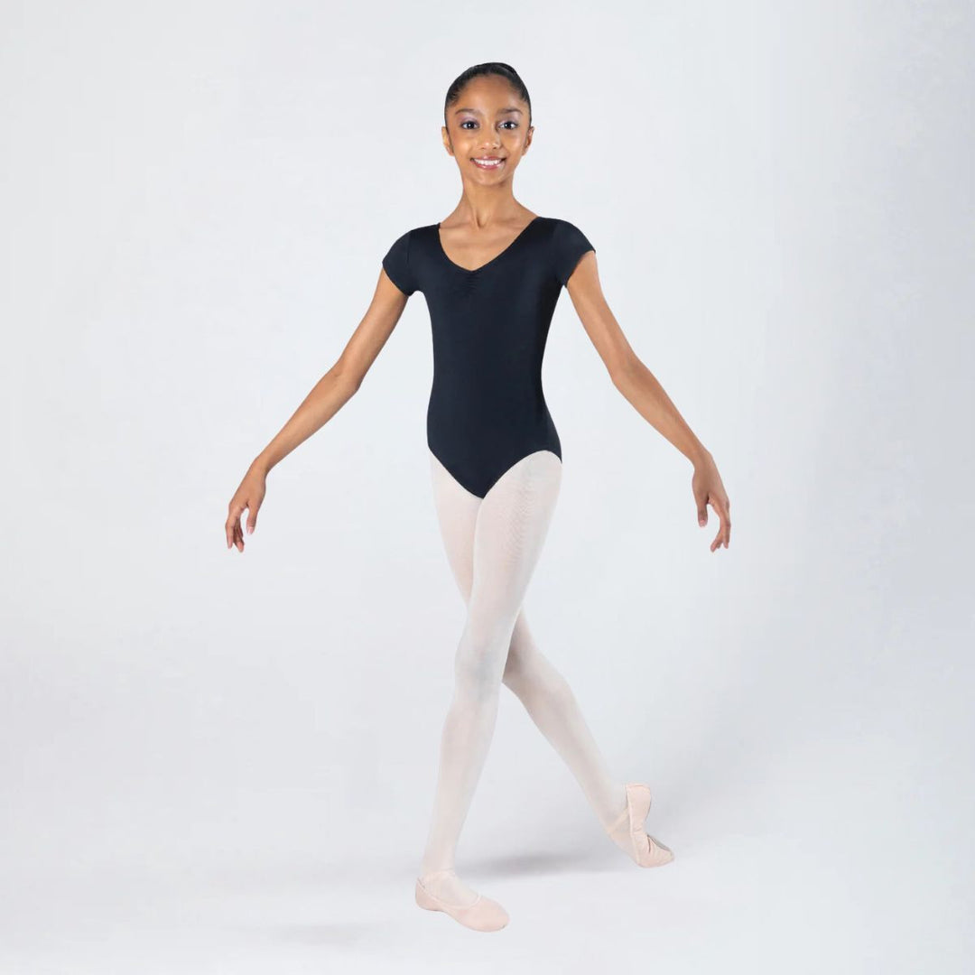 Energetiks Girls Heidi Cap Sleeve Gathered Ballet Leotard