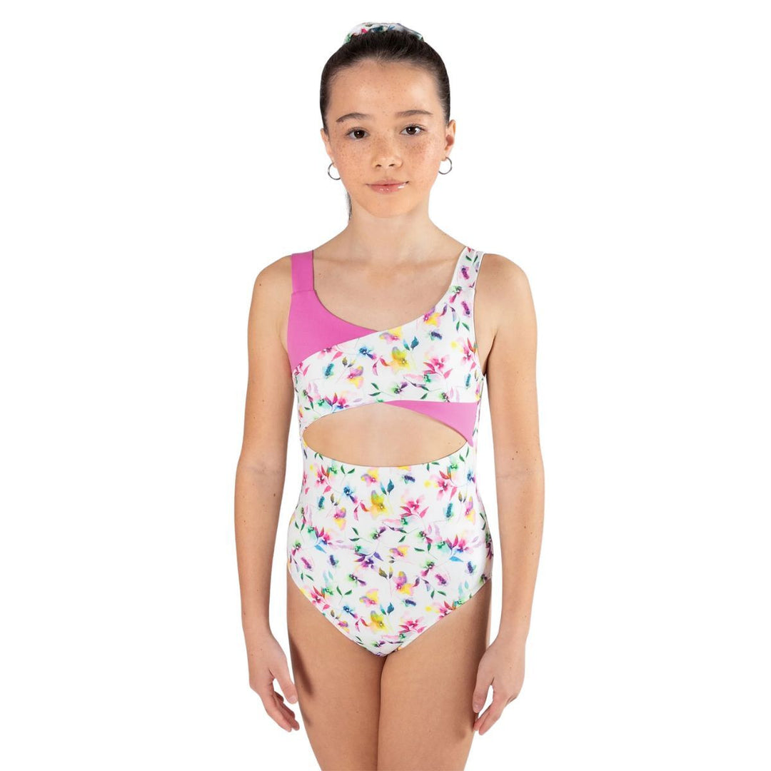 Energetiks Izzy  Two-Tone Cross-Over Bodice Leotard Girls
