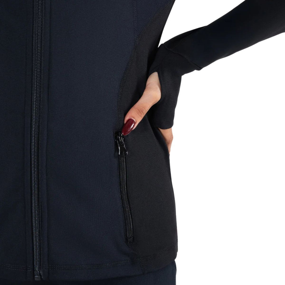 Energetiks Lara Fitted Sleeves Zip Pocket Jacket Womens Size