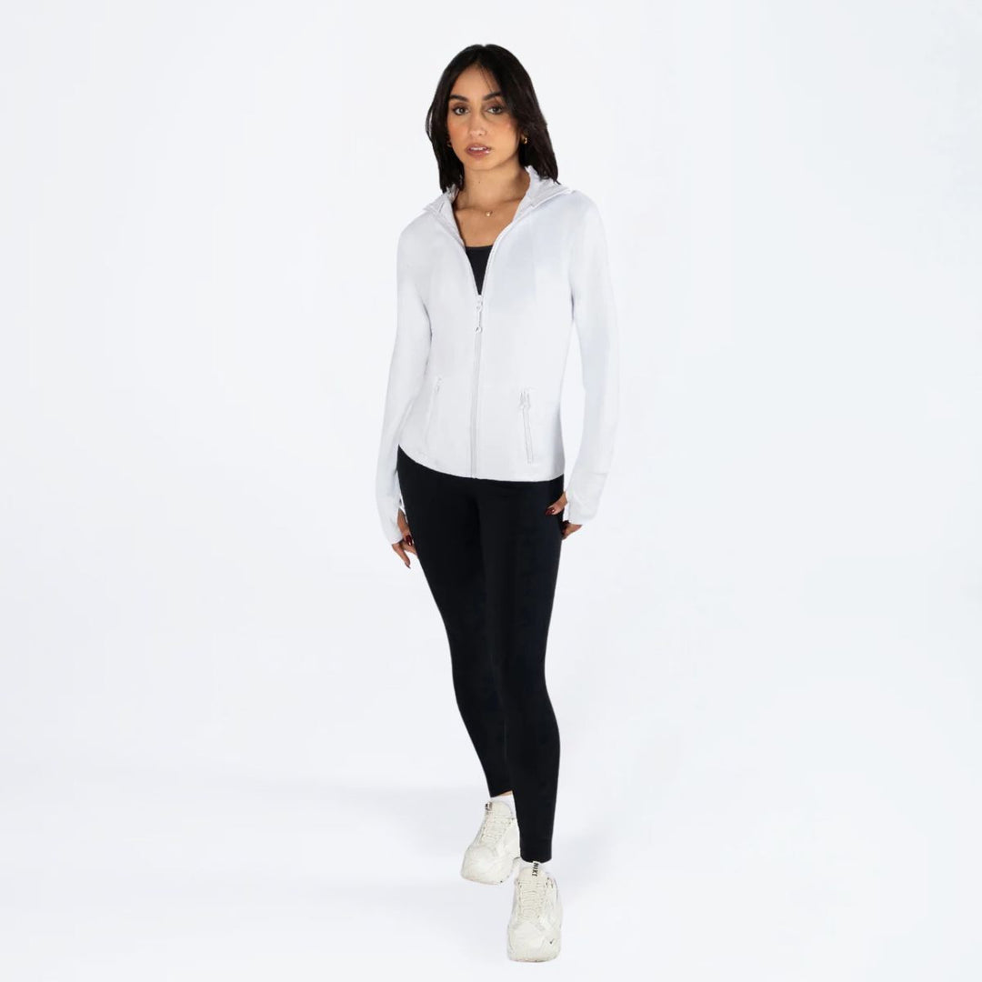 Energetiks Lara Fitted Sleeves Zip Pocket Jacket Womens Size