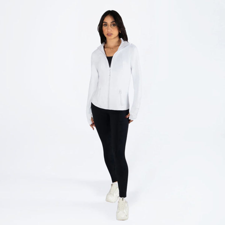 Energetiks Lara Fitted Sleeves Zip Pocket Jacket Womens Size