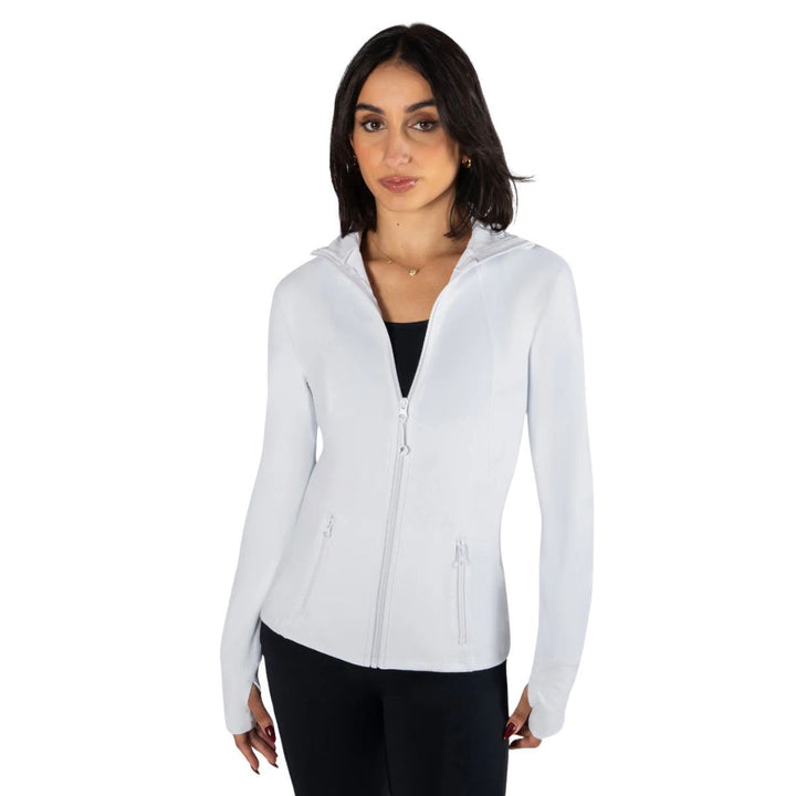 Energetiks Lara Fitted Sleeves Zip Pocket Jacket Womens Size