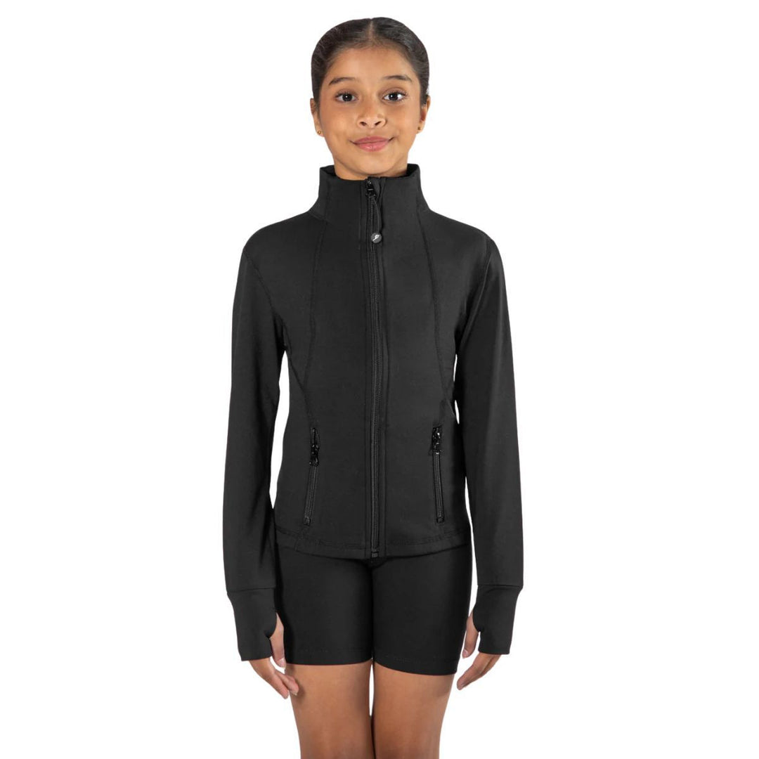 Energetiks Lara Fitted Sleeves Zip Pockets Jacket Girls Size