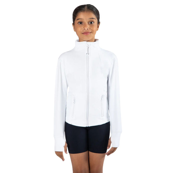 Energetiks Lara Fitted Sleeves Zip Pockets Jacket Girls Size