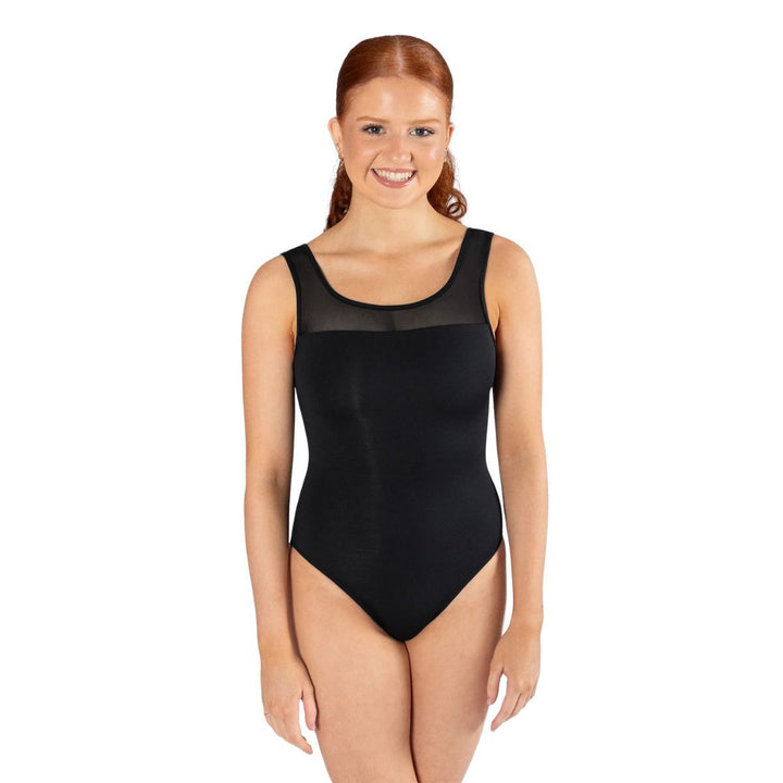 Energetiks Lisa Detailed Back Mesh Leotard Womens Sizes