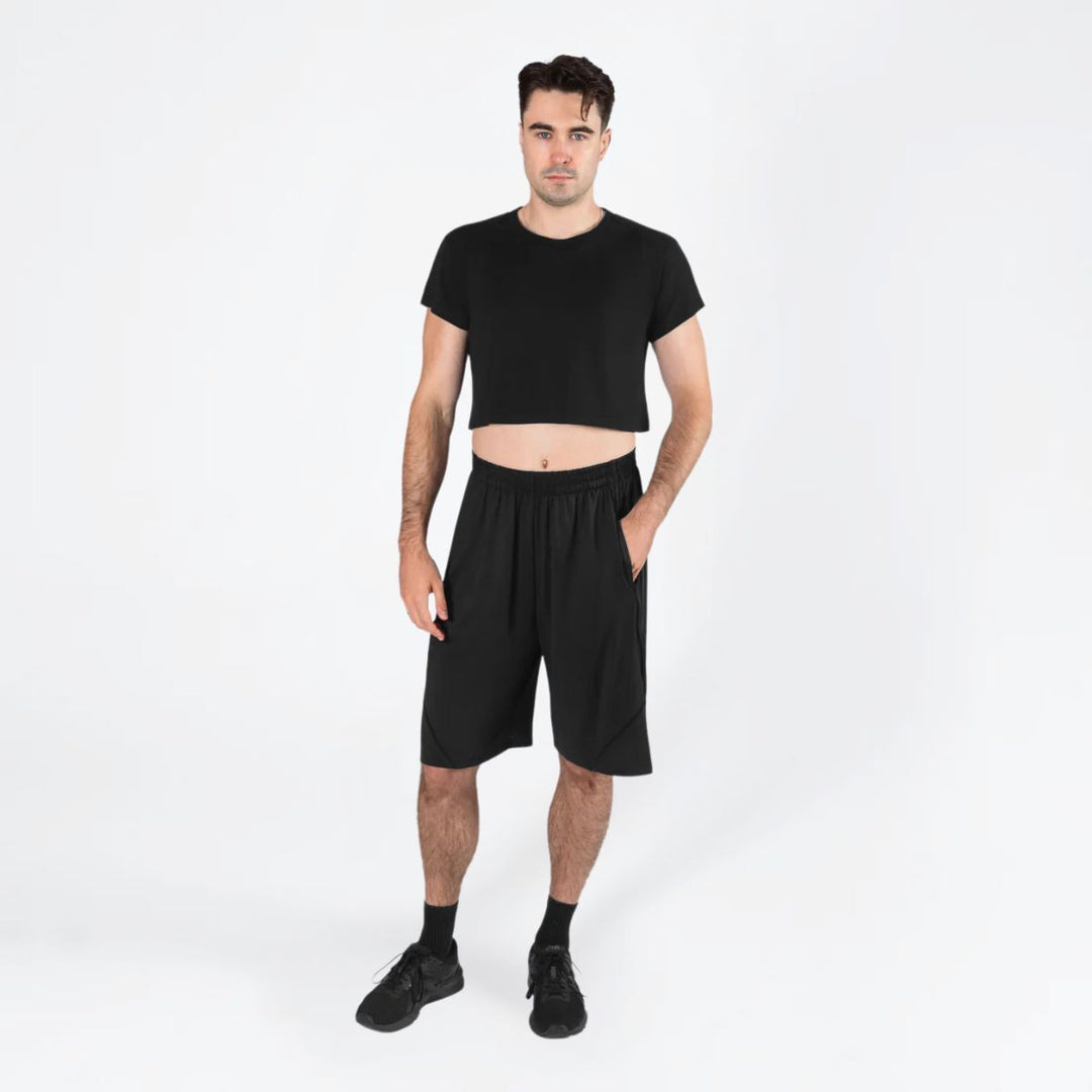 Energetiks Women Parker Round Neckline Cropped Dance Tee