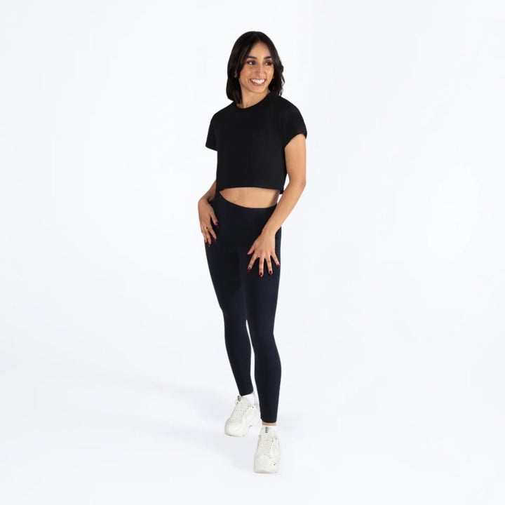 Energetiks Women Parker Round Neckline Cropped Dance Tee