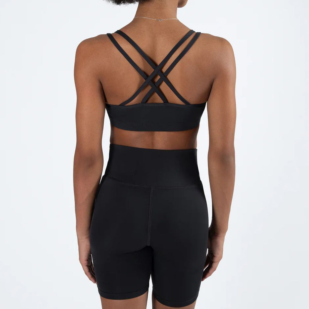 Energetiks Women Roxy Cross Back Supportive Dance Crop Top